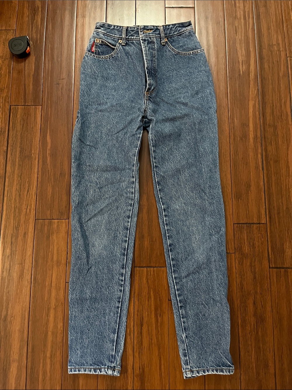 BONGO High-Rise Vintage Wash straight leg Blue Jeans